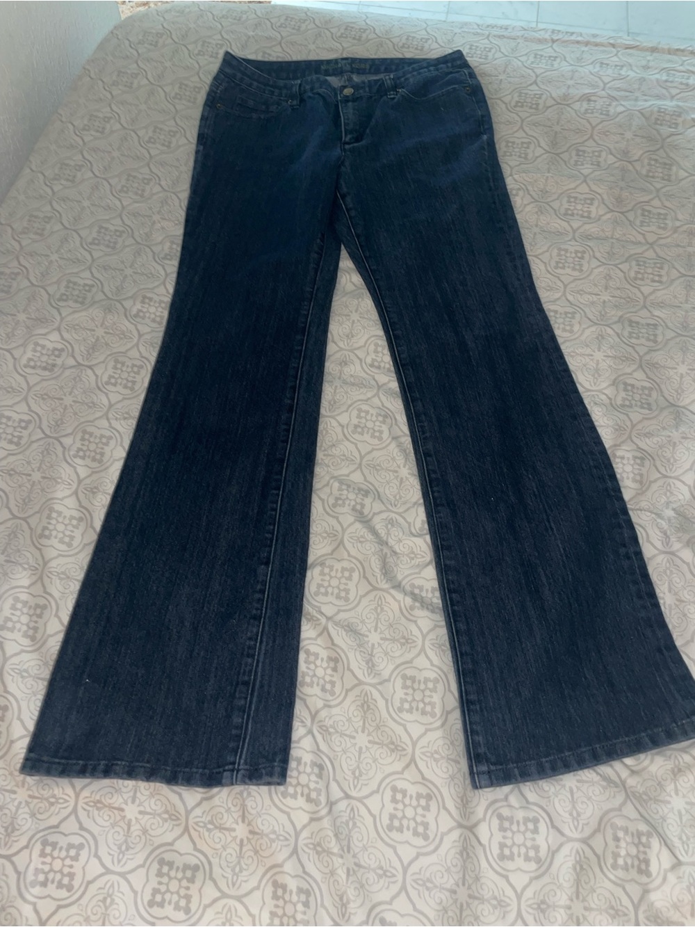 Michael Kors Dark Indigo Wide Leg Jeans bootcut sz 6
